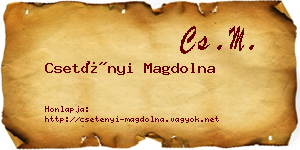 Csetényi Magdolna névjegykártya