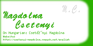 magdolna csetenyi business card